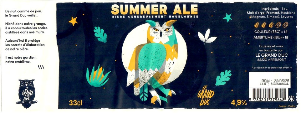 Etiquette BRASSERIE LE GRAND DUC 06