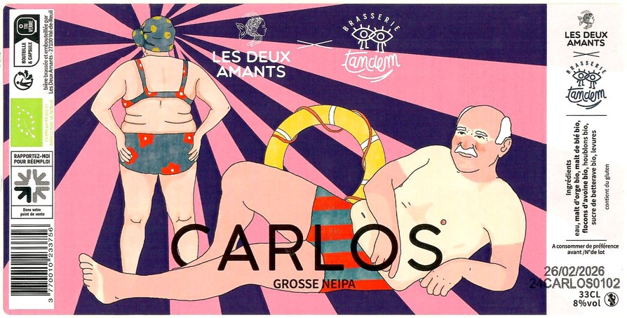 Etiquette BRASSERIE LES 2 AMANTS 42