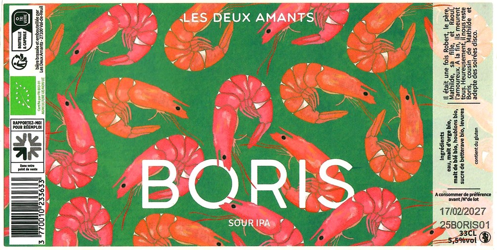 Etiquette BRASSERIE LES 2 AMANTS 74