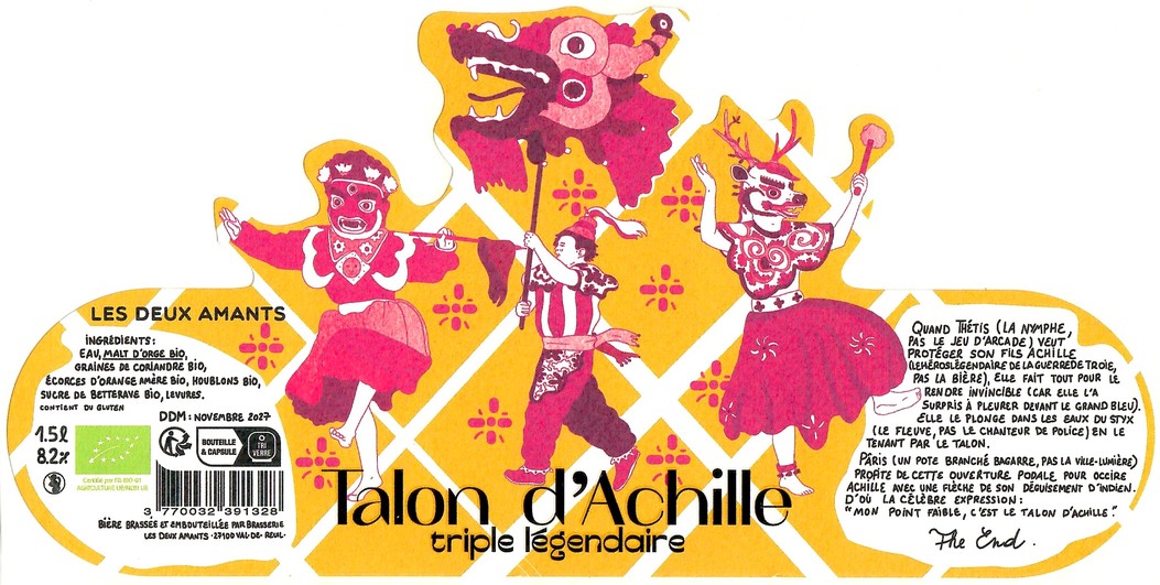 Etiquette BRASSERIE LES 2 AMANTS 84