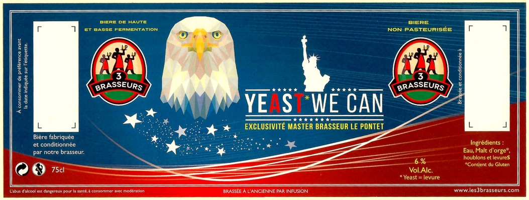 Etiquette BRASSERIE LES 3 BRASSEURS LE PONTET 02