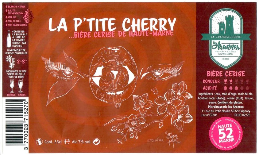 Etiquette BRASSERIE LES ARANNES 04