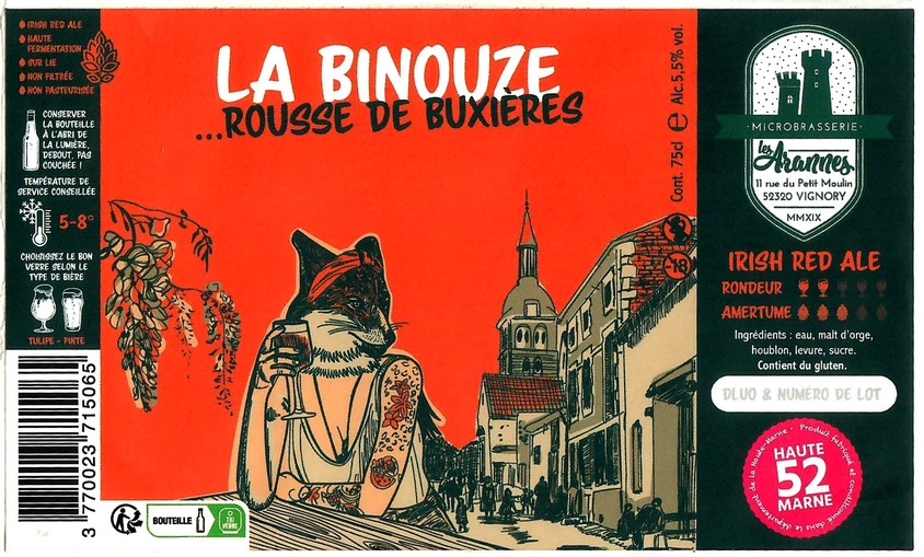 Etiquette BRASSERIE LES ARANNES 16