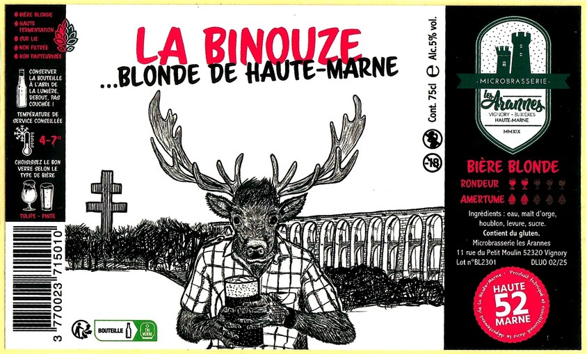 Etiquette BRASSERIE LES ARANNES 22