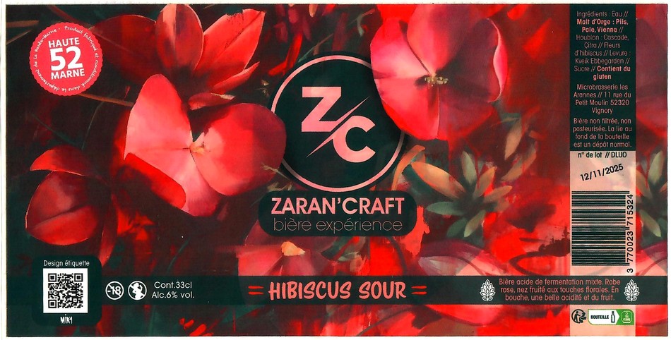 Etiquette BRASSERIE LES ARANNES 25