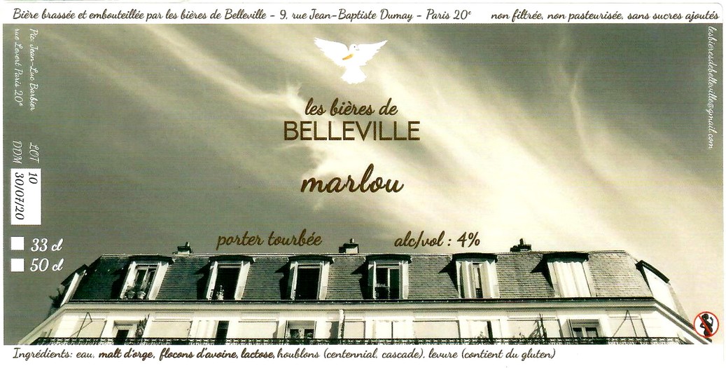 Etiquette BRASSERIE LES BIERES DE BELLEVILLE 08