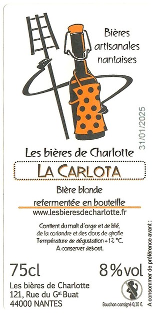 Etiquette BRASSERIE LES BIERES DE CHARLOTTE 09