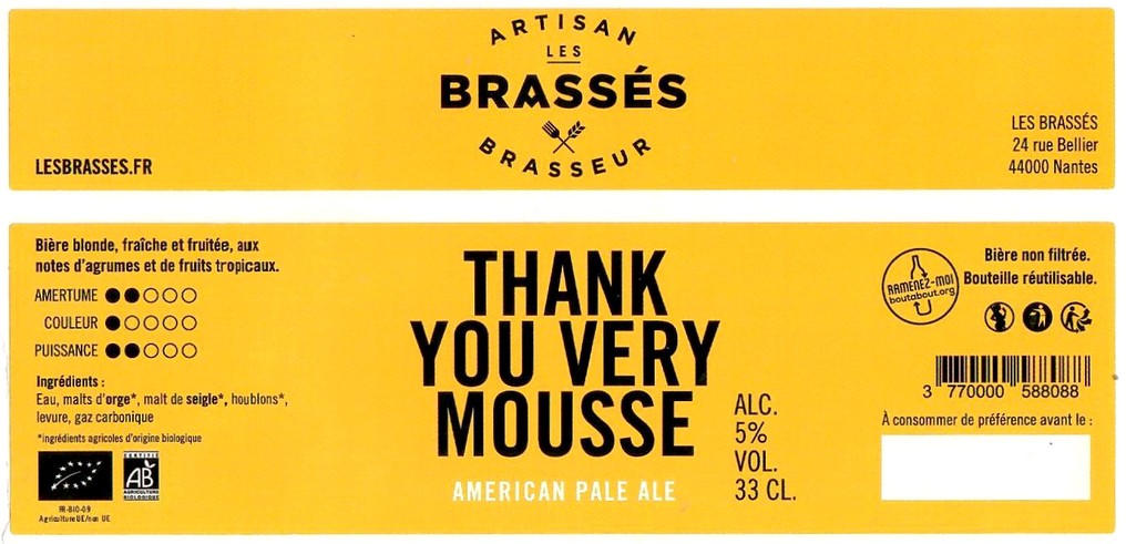 Etiquette BRASSERIE LES BRASSES 05