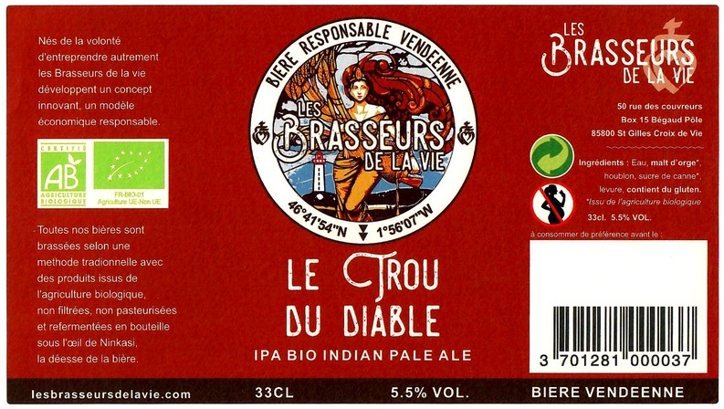 Etiquette BRASSERIE LES BRASSEURS DE LA VIE 02