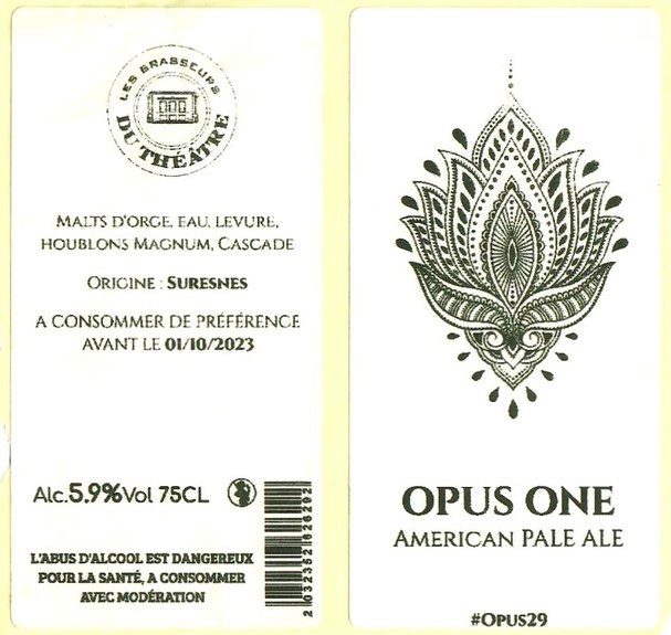 Etiquette BRASSERIE LES BRASSEURS DU THEATRE 05