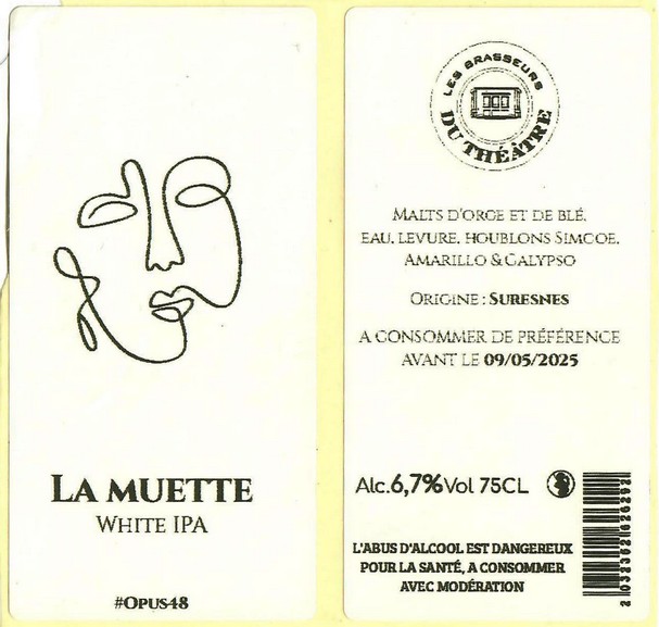 Etiquette BRASSERIE LES BRASSEURS DU THEATRE 06