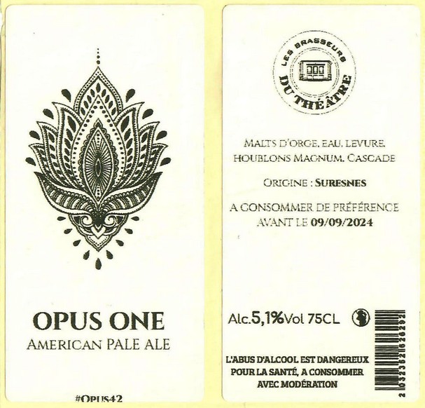 Etiquette BRASSERIE LES BRASSEURS DU THEATRE 18