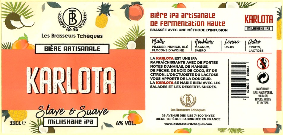 Etiquette BRASSERIE LES BRASSEURS TCHEQUES 09