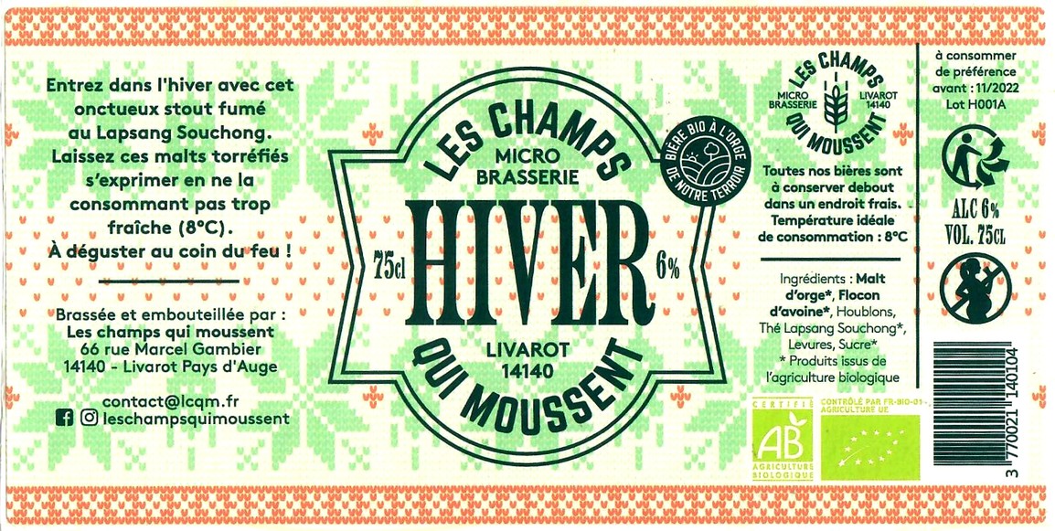 etiquette BRASSERIE LES CHAMPS QUI MOUSSENT 05