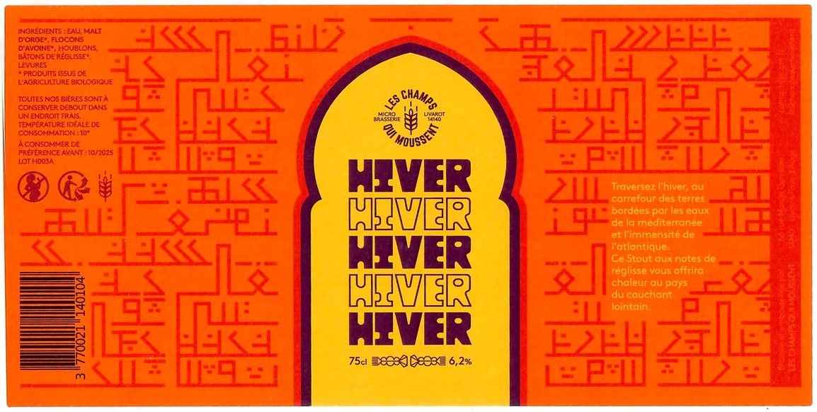 Etiquette BRASSERIE LES CHAMPS QUI MOUSSENT 23