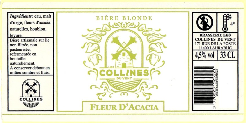 Etiquette BRASSERIE LES COLLINES DU VENT 04