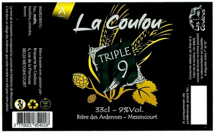 Etiquette BRASSERIE LES COULOUS 04