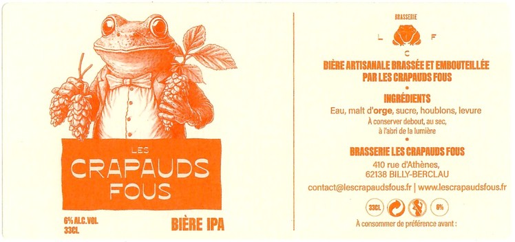 Etiquette BRASSERIE LES CRAPAUDS FOUS 05