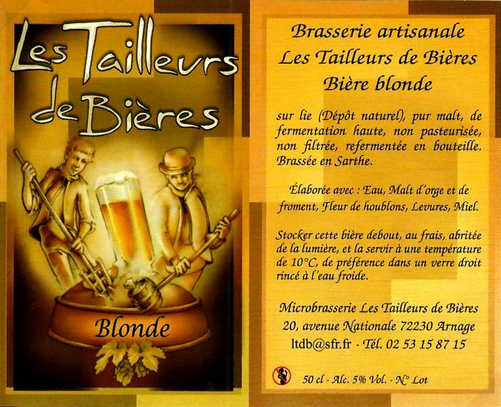 Etiquette BRASSERIE LES TAILLEURS DE BIERES 01