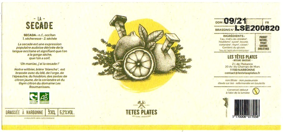 etiquette BRASSERIE LES TETES PLATES 08