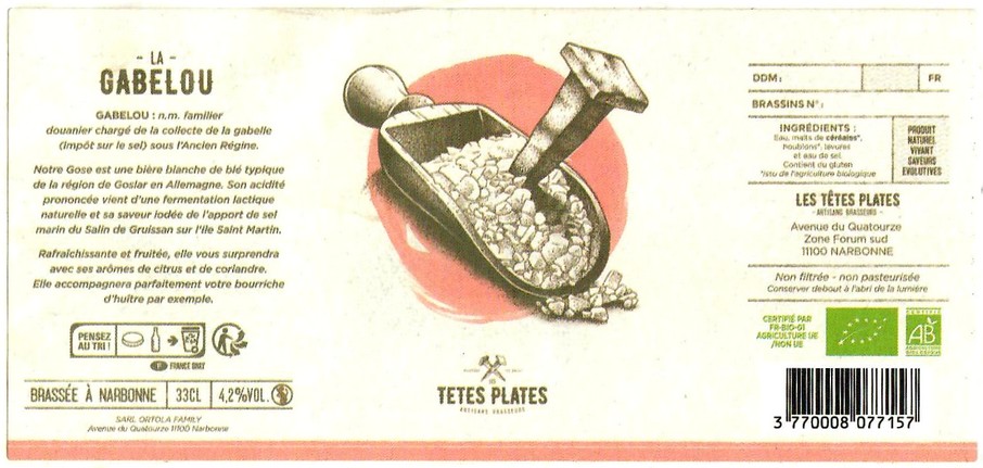 Etiquette BRASSERIE LES TETES PLATES 09