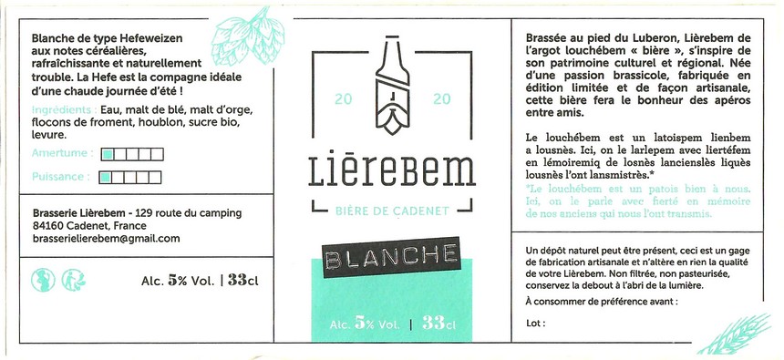 Etiquette BRASSERIE LIEREBEM 01