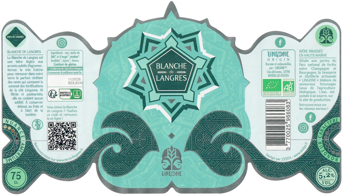 Etiquette BRASSERIE LINGONE 15