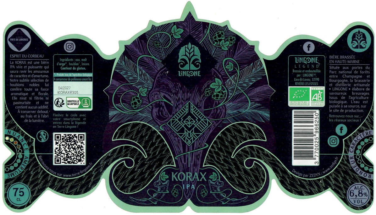 Etiquette BRASSERIE LINGONE 20