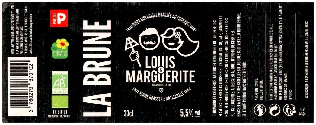 Etiquette BRASSERIE LOUIS ET MARGUERITE 12