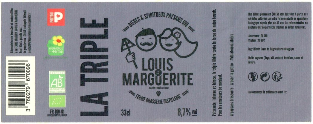 Etiquette BRASSERIE LOUIS ET MARGUERITE 18