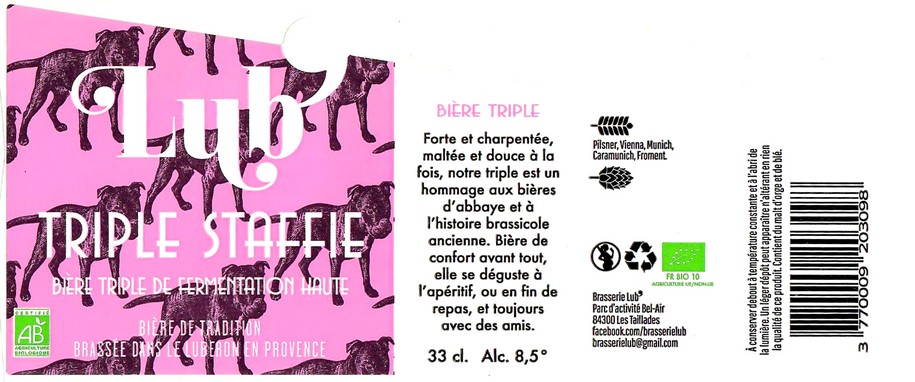 Etiquette BRASSERIE LUB 01