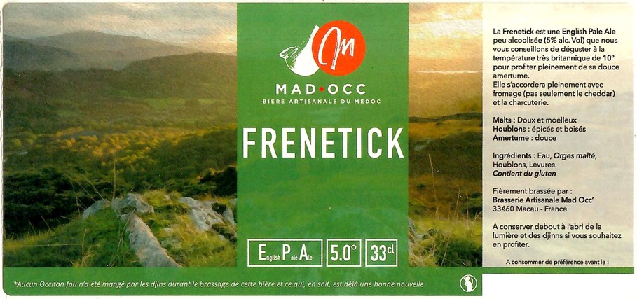 Etiquette BRASSERIE MAD OCC 08