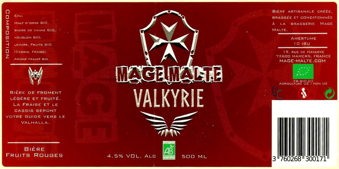 Etiquette BRASSERIE MAGE MALTE 13