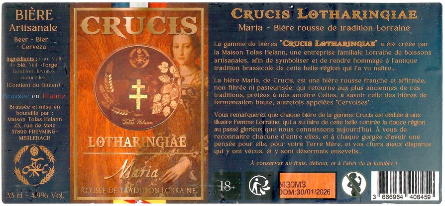 Etiquette BRASSERIE MAISON TOLAS HELANN 02