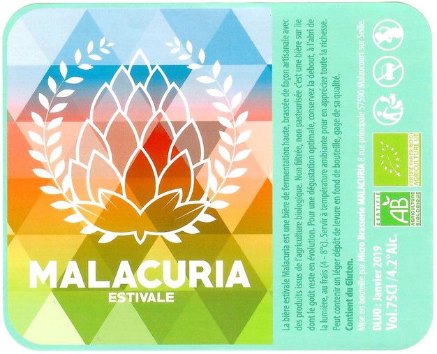 Etiquette BRASSERIE MALACURIA 15