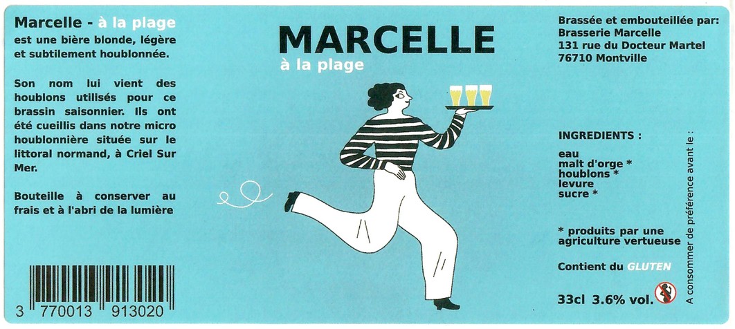 Etiquette BRASSERIE MARCELLE 01