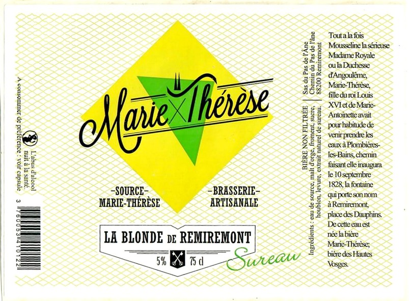 Etiquette BRASSERIE MARIE THERESE 01