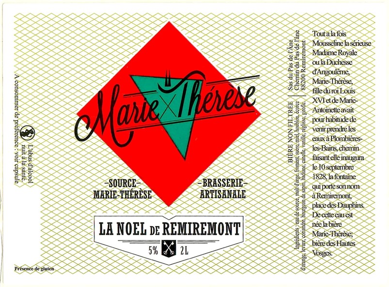 Etiquette BRASSERIE MARIE THERESE 15