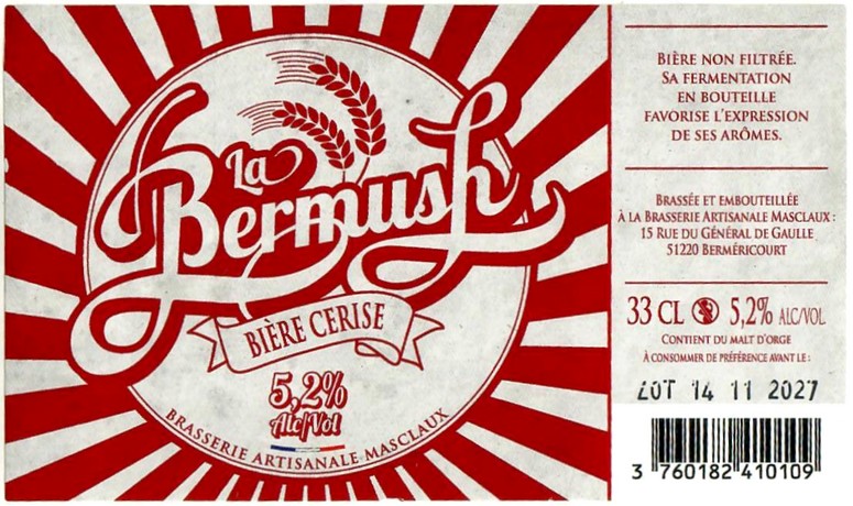 Etiquette BRASSERIE MASCLAUX 15