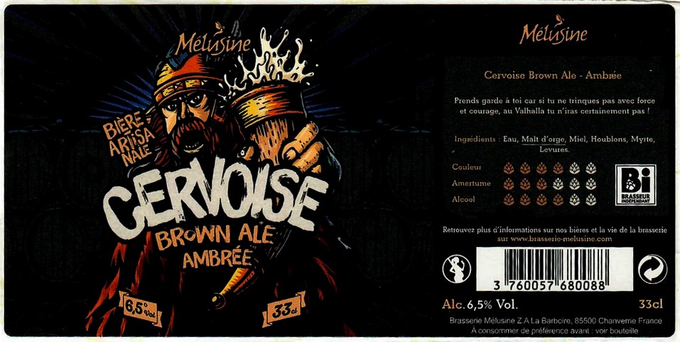 Etiquette BRASSERIE MELUSINE 10