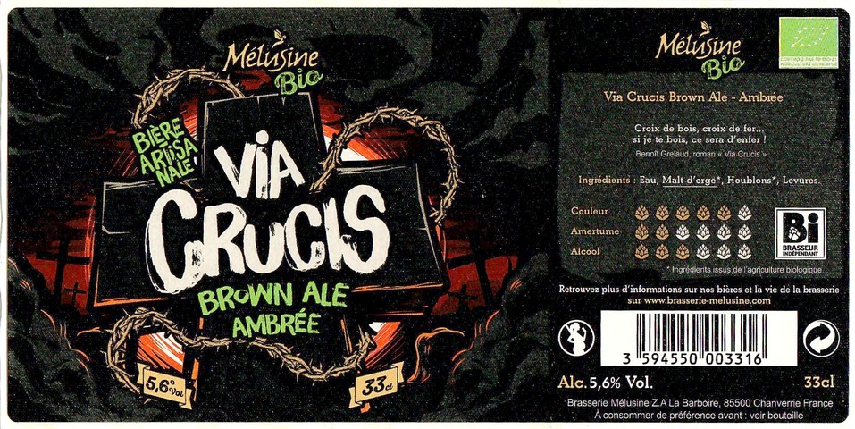 Etiquette BRASSERIE MELUSINE 65