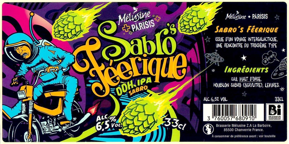 Etiquette BRASSERIE MELUSINE 70