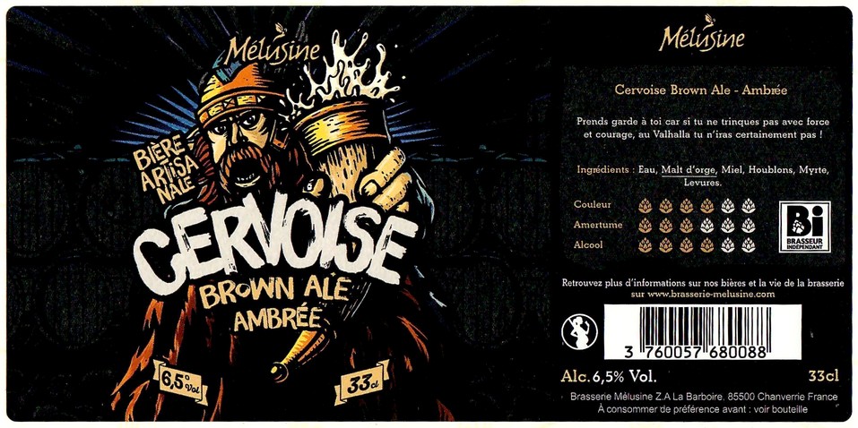 Etiquette BRASSERIE MELUSINE 74