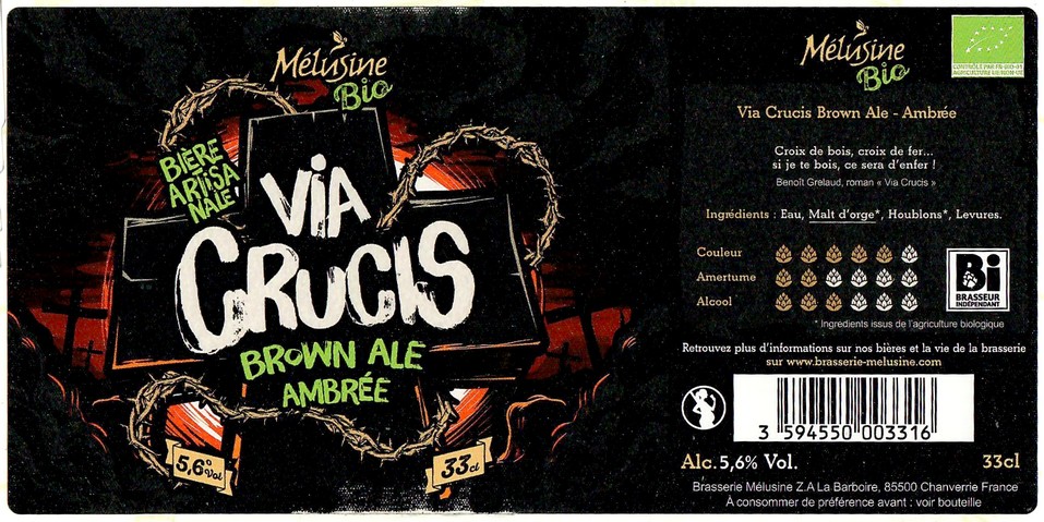 Etiquette BRASSERIE MELUSINE 76