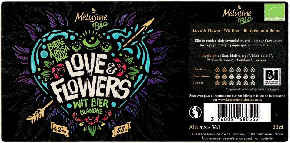 Etiquette BRASSERIE MELUSINE 80