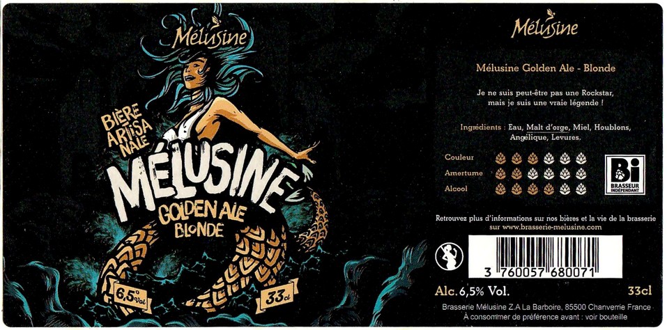 Etiquette BRASSERIE MELUSINE 81