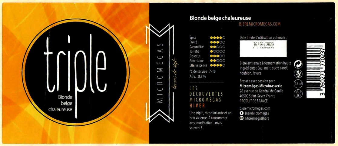 etiquette BRASSERIE MICROMEGAS 14