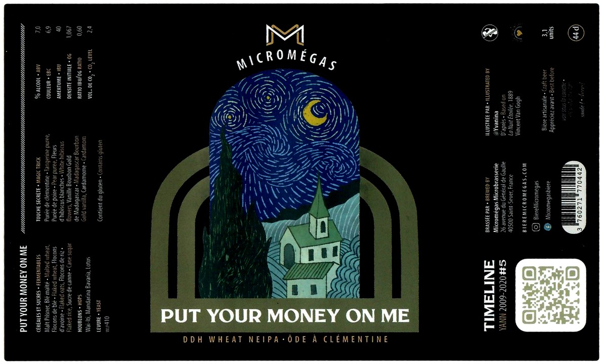 etiquette BRASSERIE MICROMEGAS 20