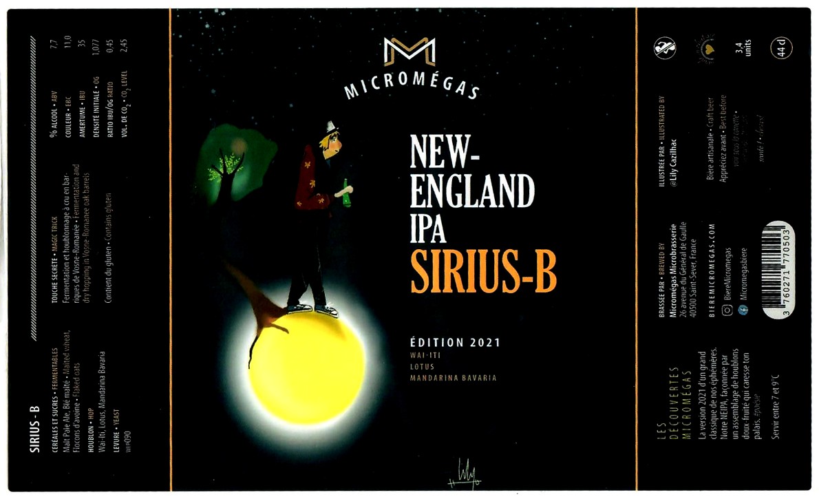 etiquette BRASSERIE MICROMEGAS 22