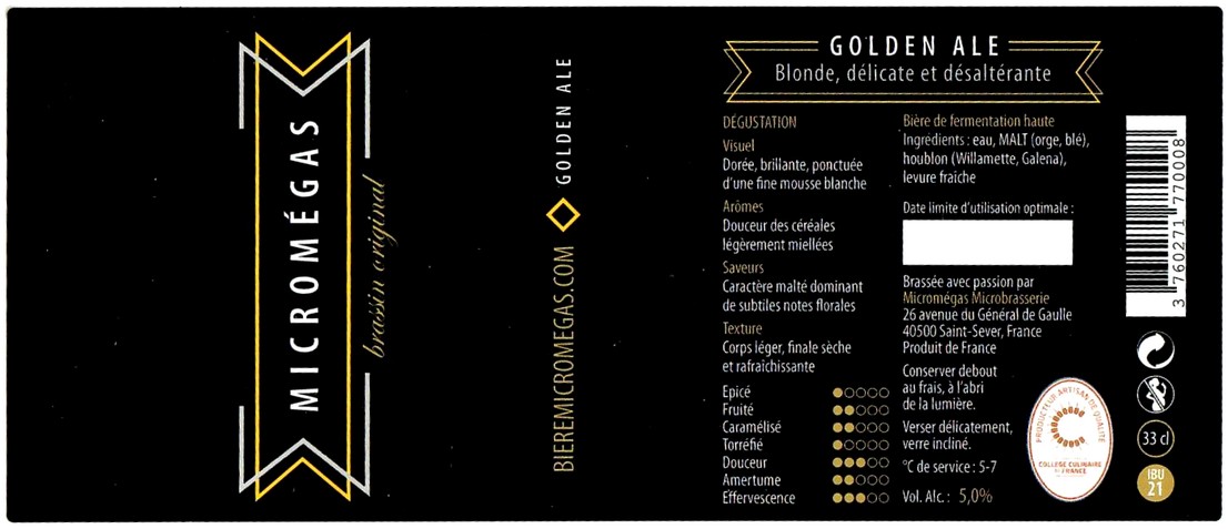 Etiquette BRASSERIE MICROMEGAS 25